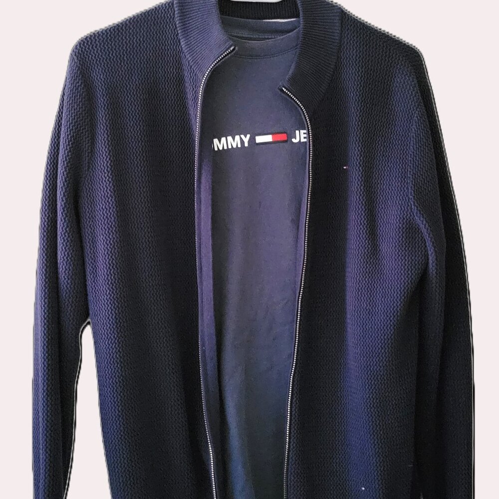 LOT of 2 -TOMMY HILFIGER ZIP UP CARDIGAN with T-shirt / BOYS 12~ 16 YEARS